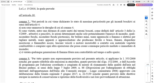 Dichiarazione stato massima pericolosità incendi boschivi Regione Piemonte dal 08/07/2026.